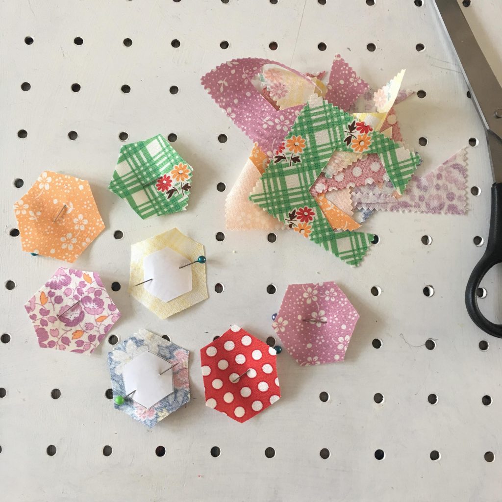 stitching hexagons