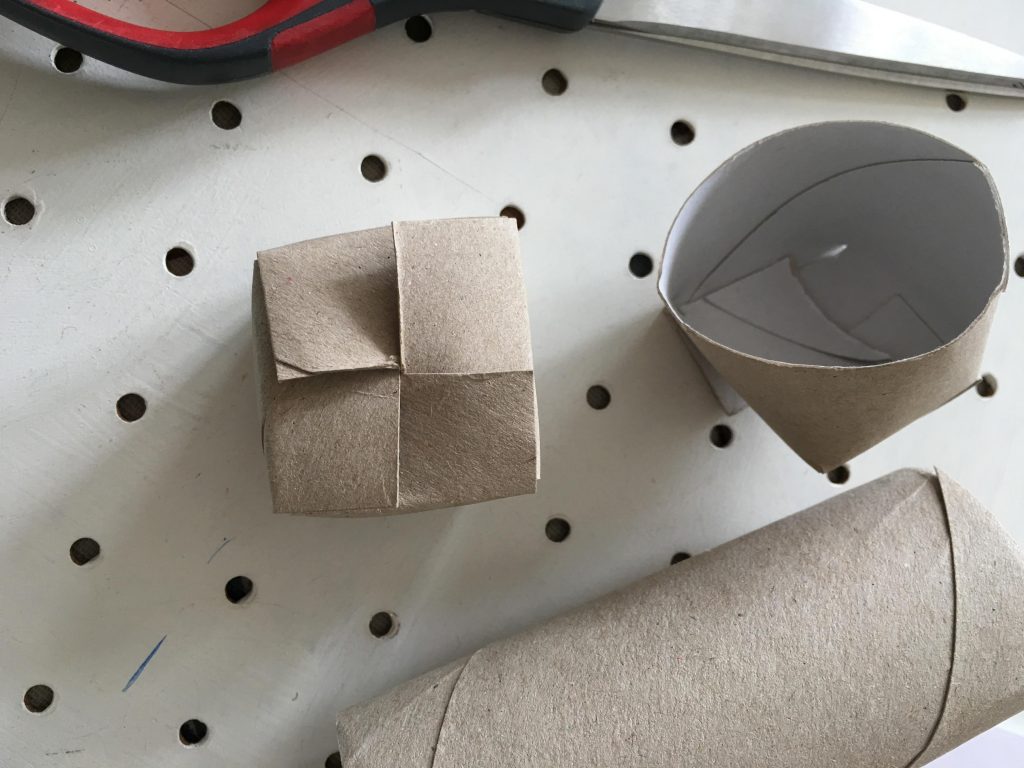 Recycled cardboard tube seed pots