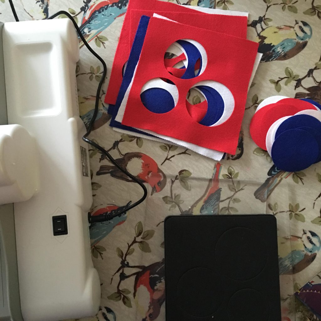 Red white and blue circle bunting