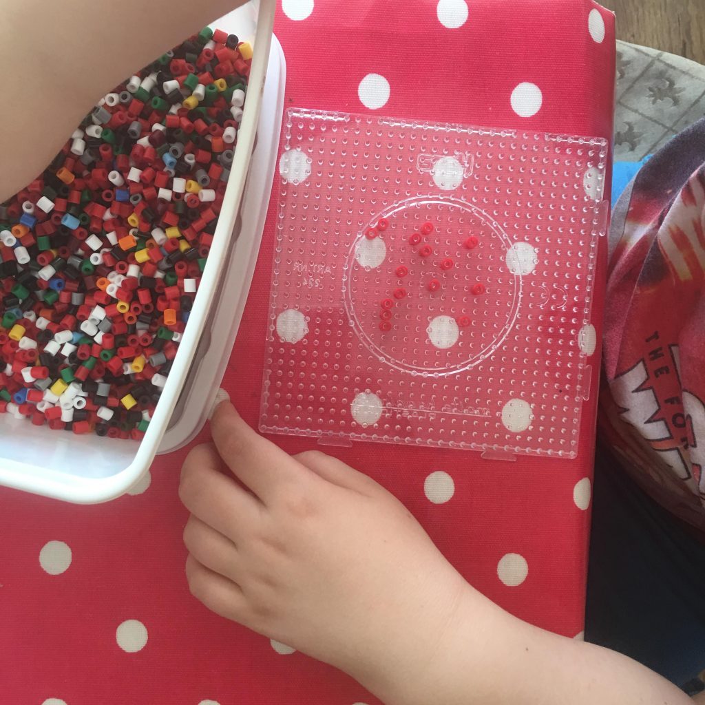 Hama bead apple for teacher craft