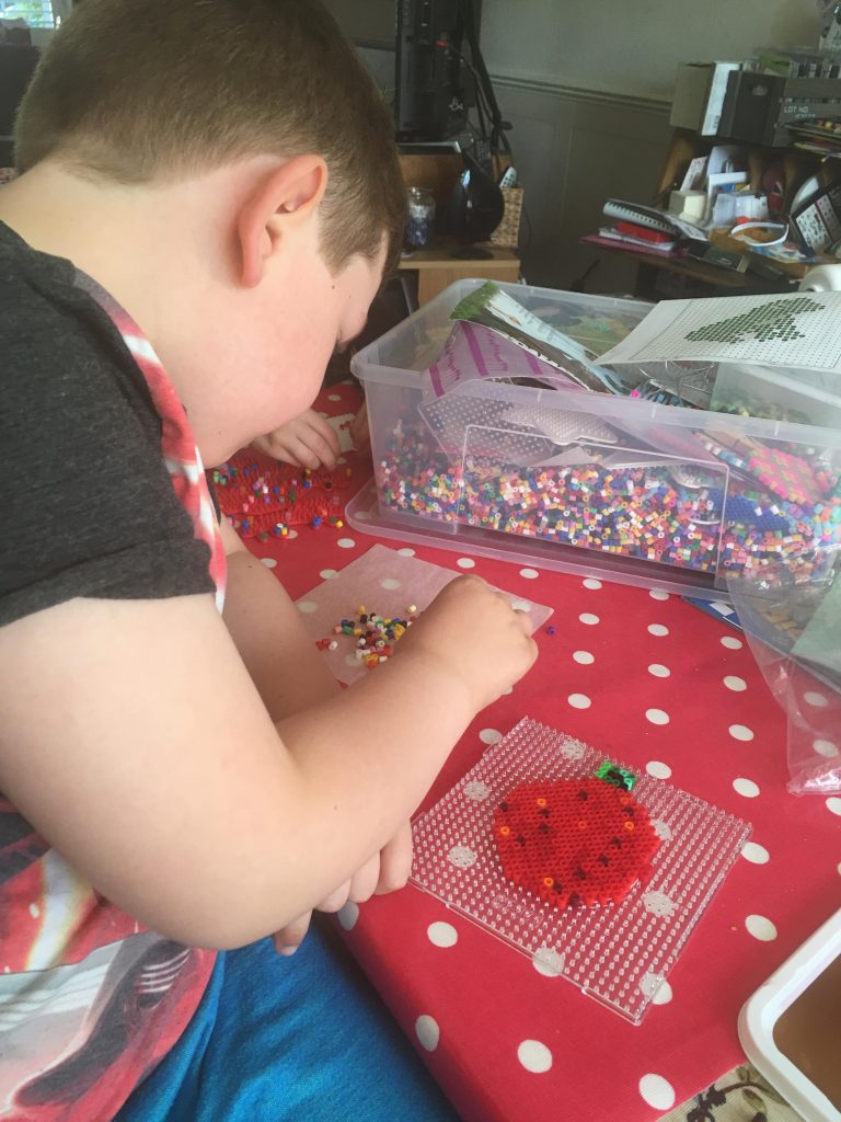 Hama bead apple for teacher craft