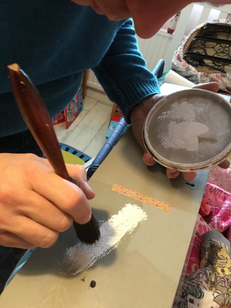 decorating with Annie Sloan stencil