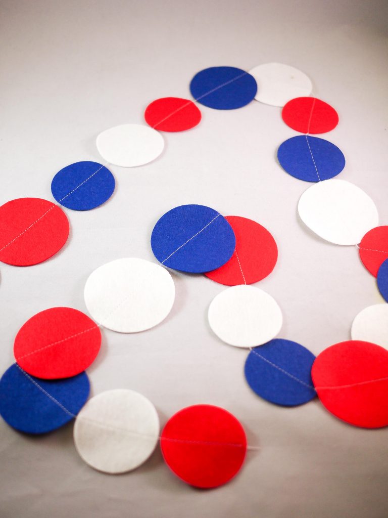 felt circle bunting