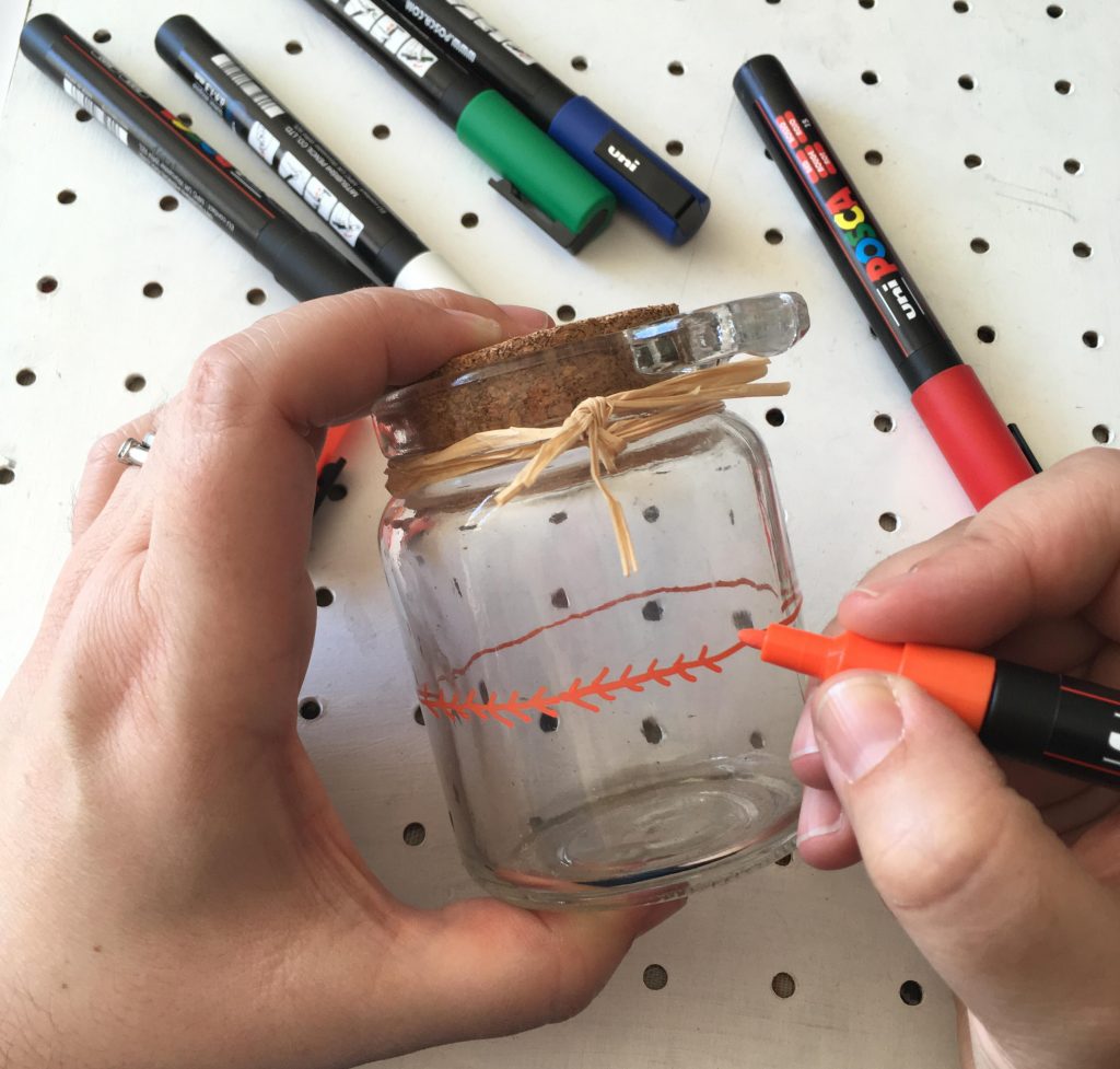 decorating a glass jar